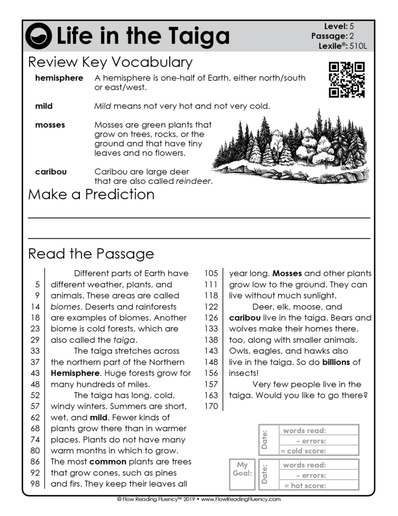 Level 5 Flow Reading Fluency (PRINTABLE) • Teacher Thrive