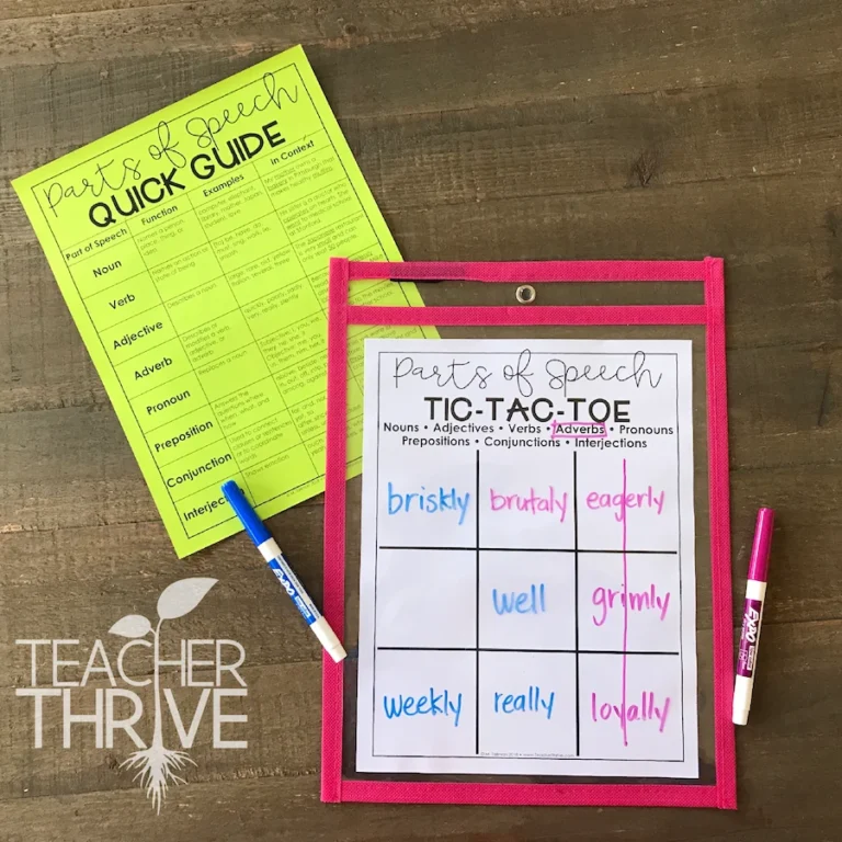 Reteaching and Reviewing Parts of Speech