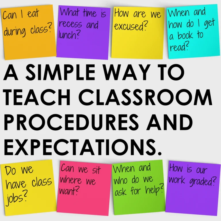 A Simple Way to Teach Classroom Procedures and Expectations