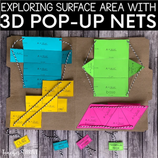 Teaching Surface Area with 3D Nets
