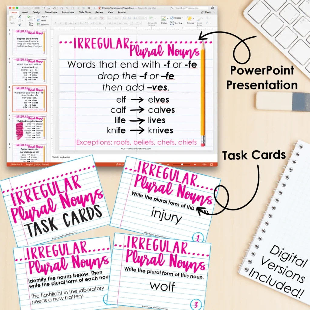 3rd Grade Grammar Unit: Irregular Plural Nouns — Image 3