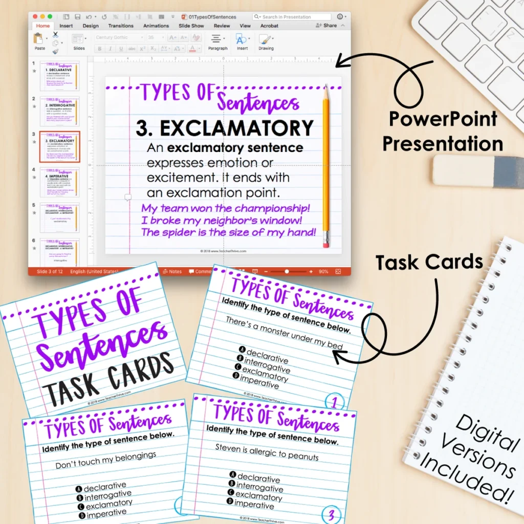 4th Grade Grammar Unit: Types of Sentences — Image 3