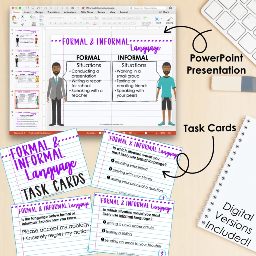 4th Grade Grammar Unit: Formal and Informal Language — Image 3