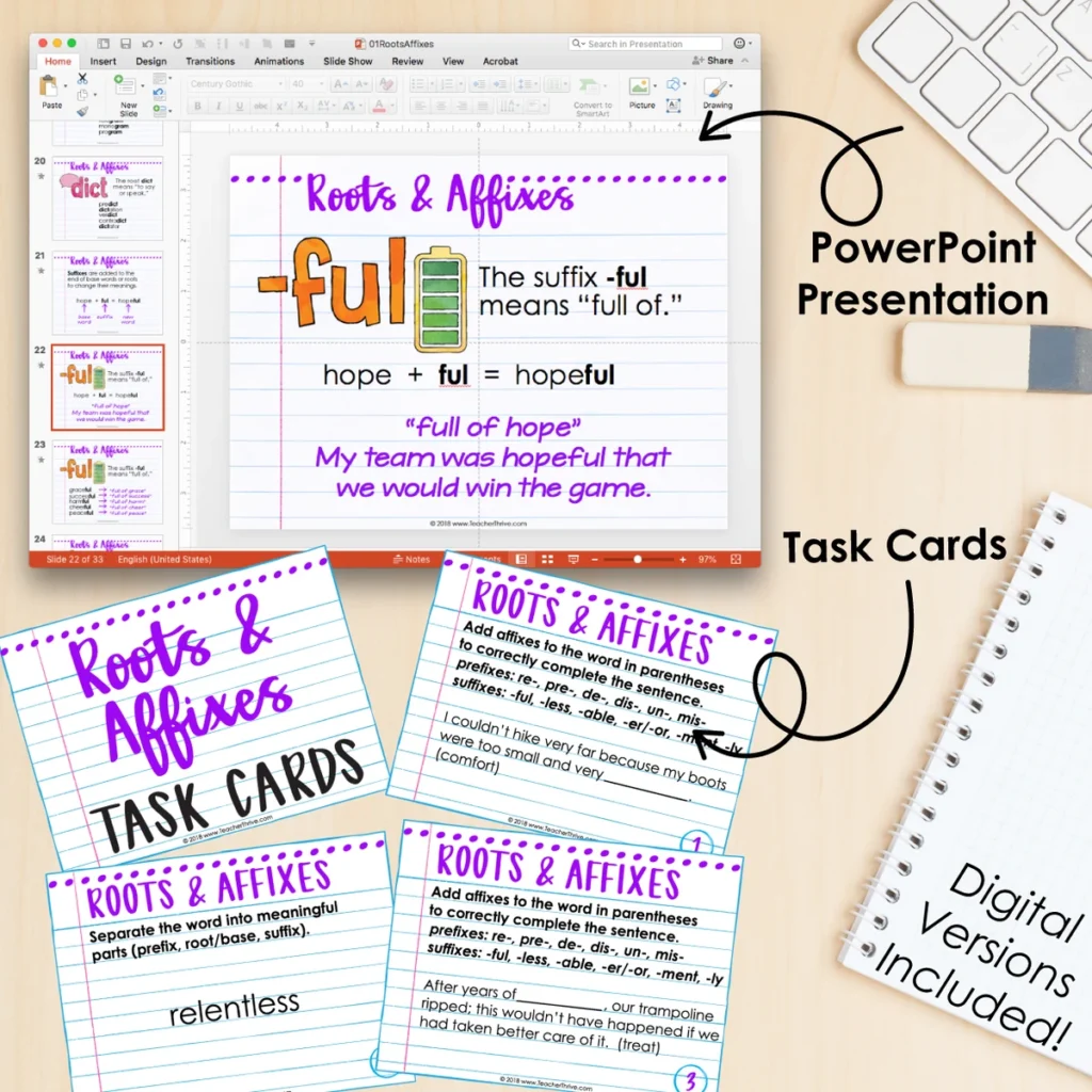 4th Grade Grammar Unit: Prefixes, Greek and Latin Roots, Suffixes — Image 3