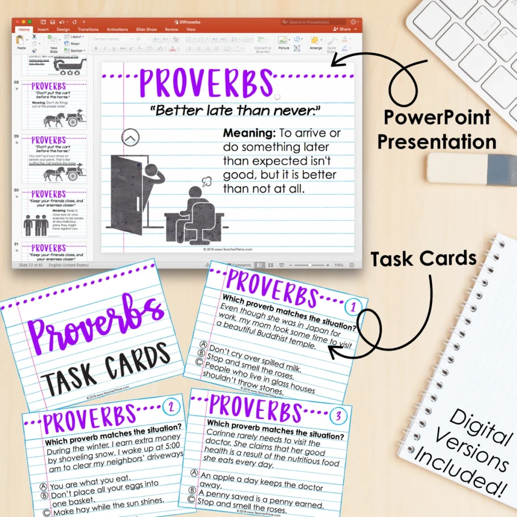 4th Grade Grammar Unit: Proverbs — Image 3