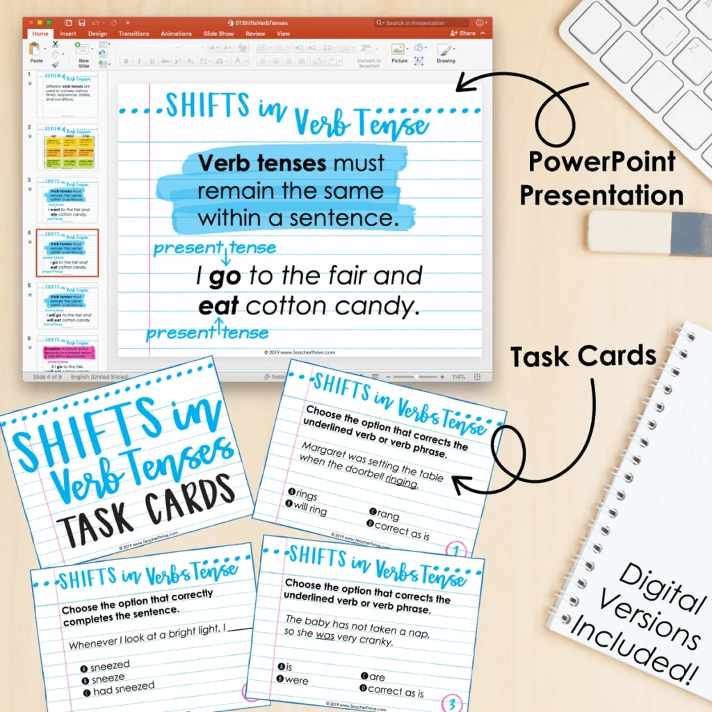 5th Grade Grammar Unit: Shifts in Verb Tense — Image 3