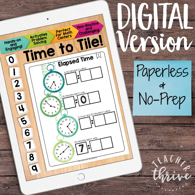 Elapsed Time Math Centers Math Tiles — Image 2