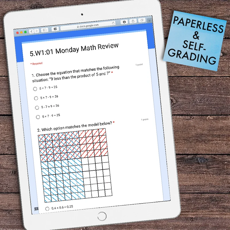 5th Grade Daily Math Spiral Review [DIGITAL] — Image 2
