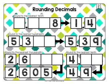 Rounding Decimals Math Centers Math Tiles — Image 3