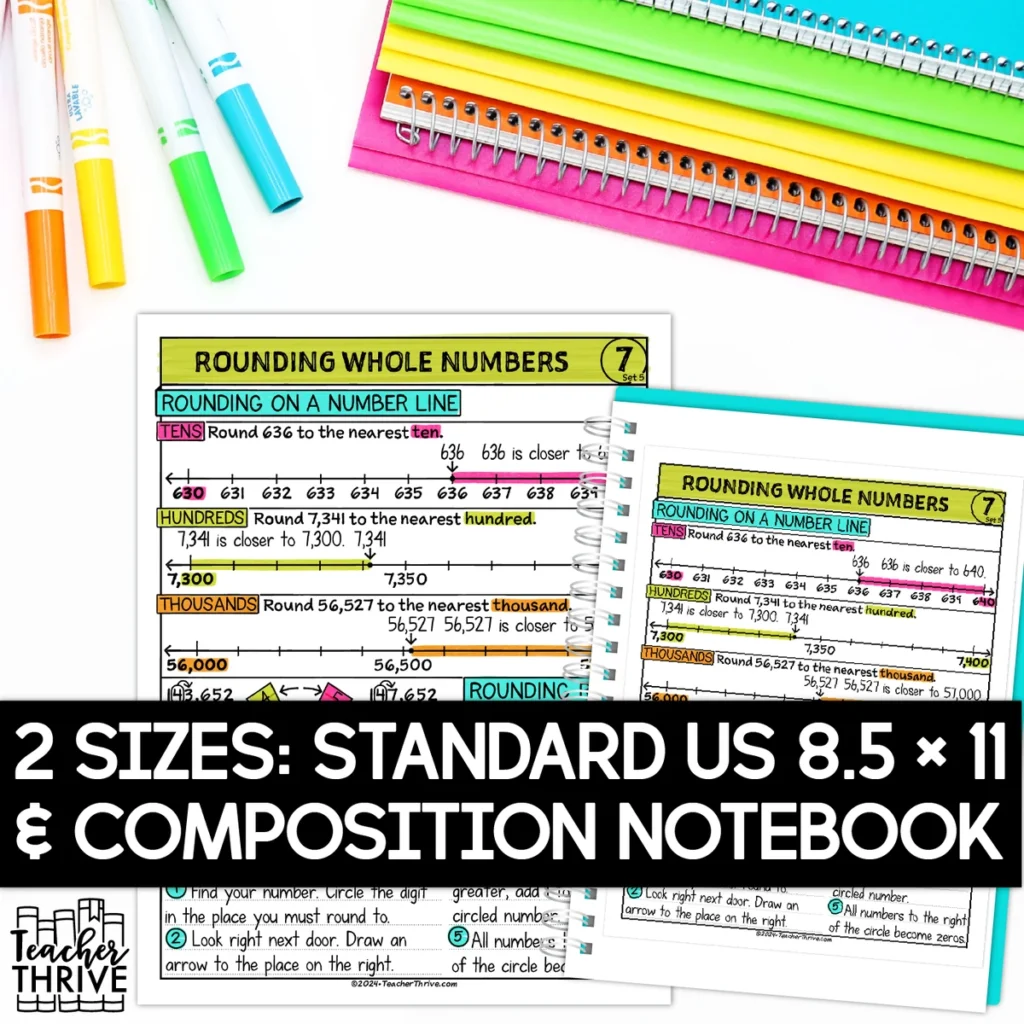 5th Grade Roudning Whole Numbers Doodle Page Sketch Notes — Image 2