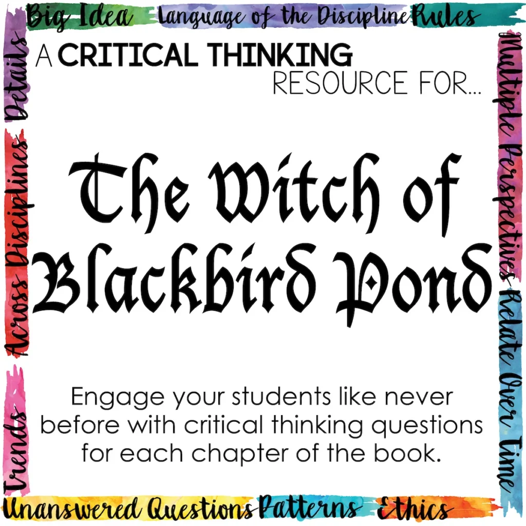 Depth and Complexity Novel Study for The Witch of Blackbird Pond