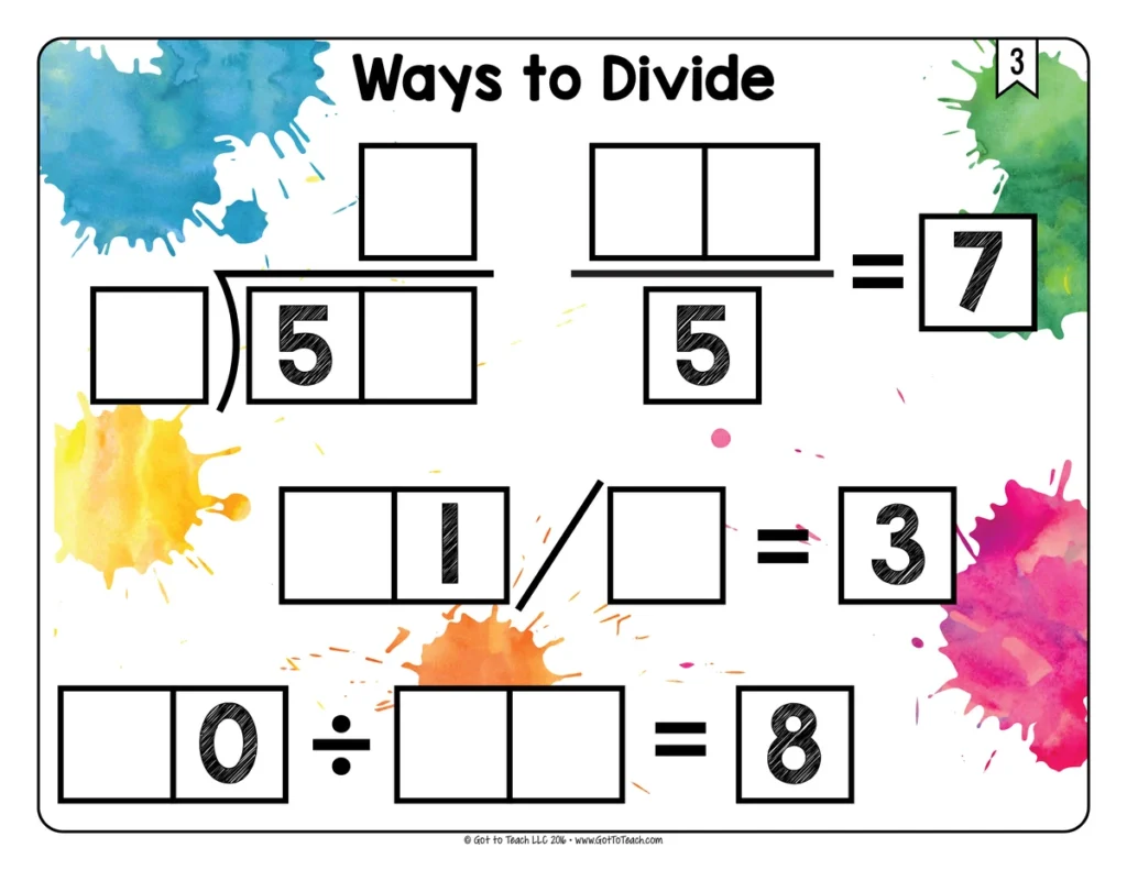 Ways to Divide Math Centers Math Tiles — Image 4