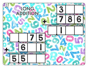 Long Addition Math Centers Math Tiles — Image 4