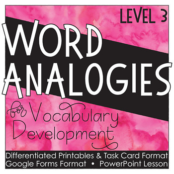 Analogies Grade 3