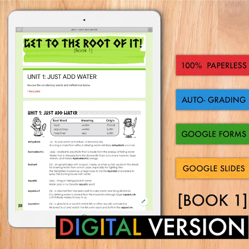 Greek and Latin Roots Morphology [Book 1] [DIGITAL]