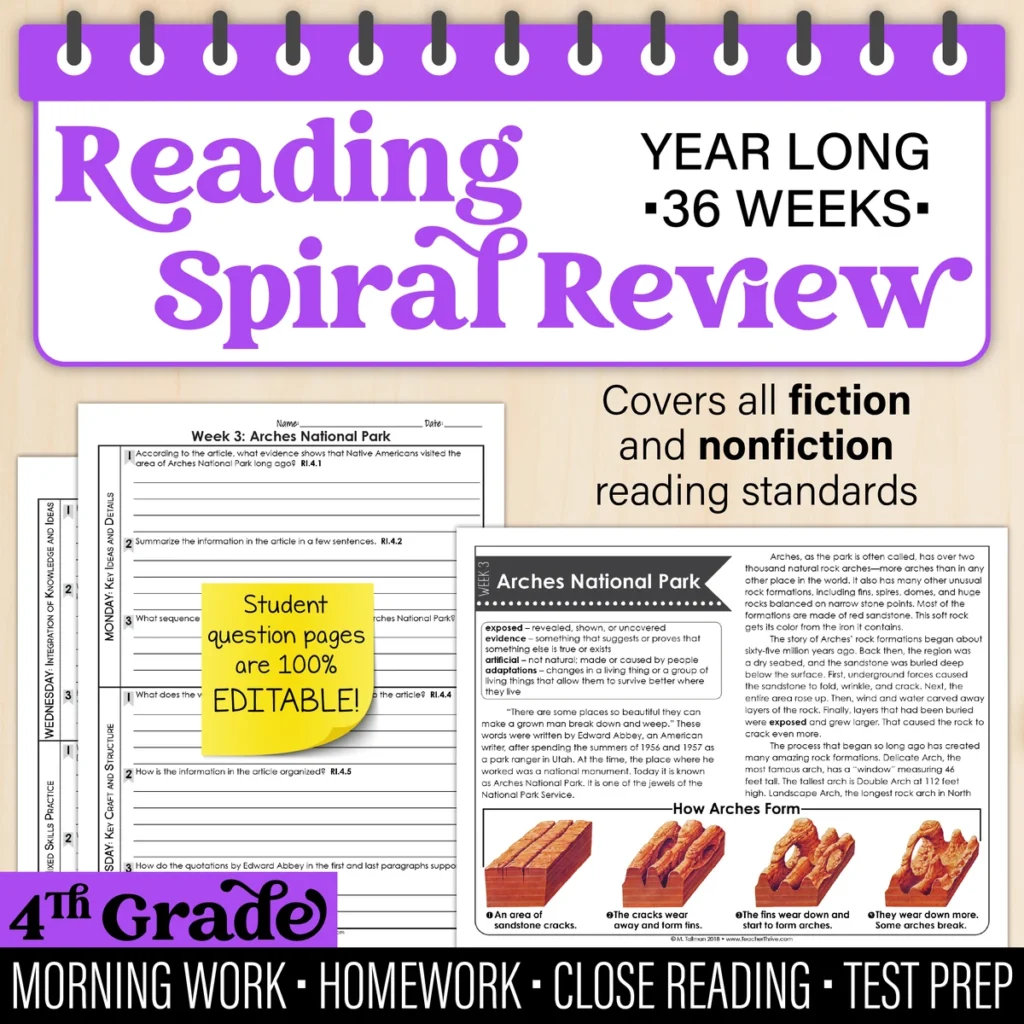 4th Grade Reading Comprehension Passages [Nonfiction & Fiction]