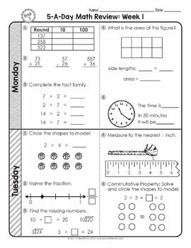 3rd Grade MATH Daily Spiral Review Morning Work [Editable] Test Prep — Image 2