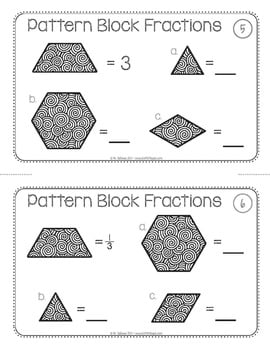 Pattern Block Fraction Task Cards Math Centers — Image 3