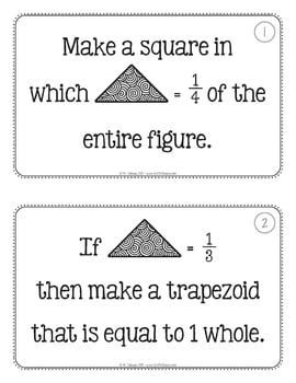 Tangram Fraction Task Cards Math Centers — Image 2