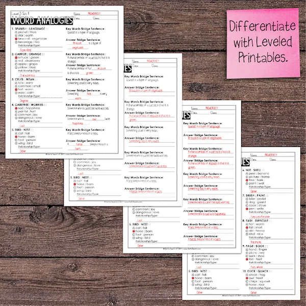 Analogies Grades 3-6 Upper Elementary Bundle — Image 2
