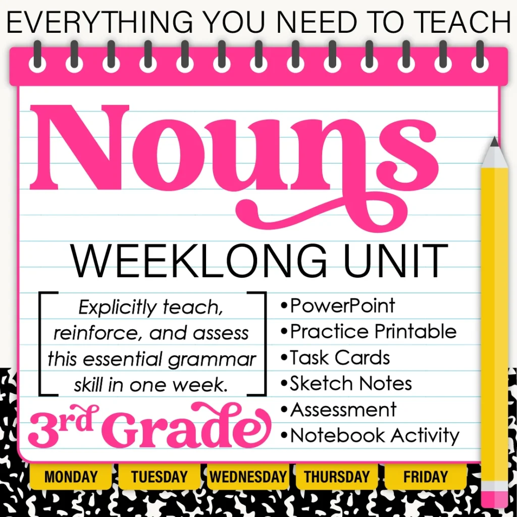 3rd Grade Grammar Unit: Nouns