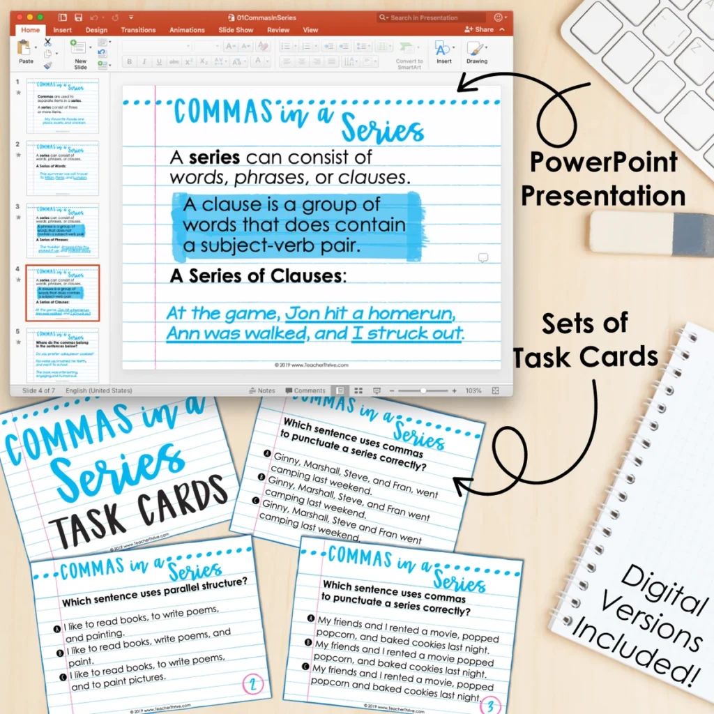 5th Grade Grammar Unit: Commas in a Series — Image 3