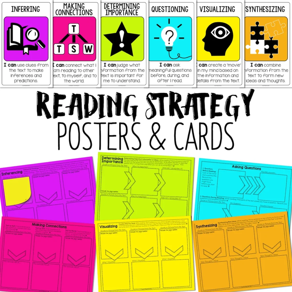 Reading Comprehension Interactive Strategy Cards