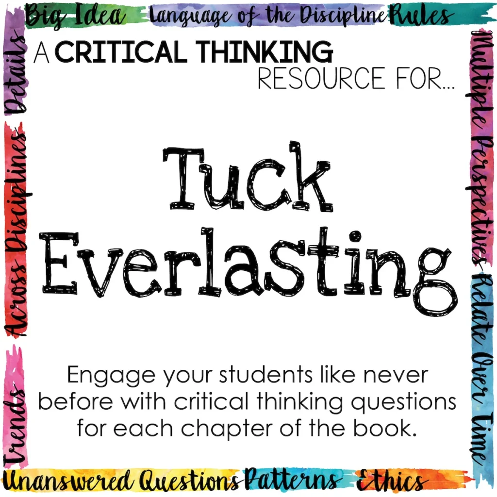 Depth and Complexity Novel Study for Tuck Everlasting