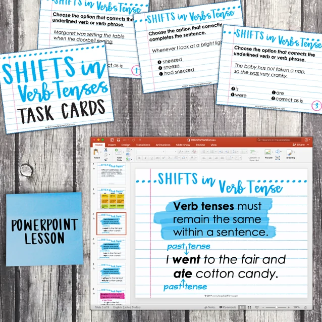 5th Grade Grammar Unit: Shifts in Verb Tense — Image 3