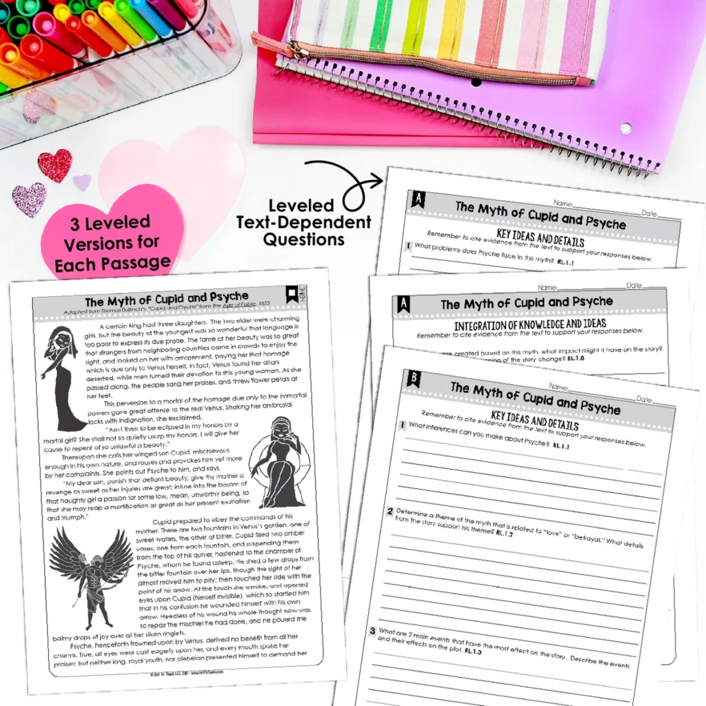 Close Reading Passages for Valentine's Day Reading Comprehension [Grades 4-8] — Image 4