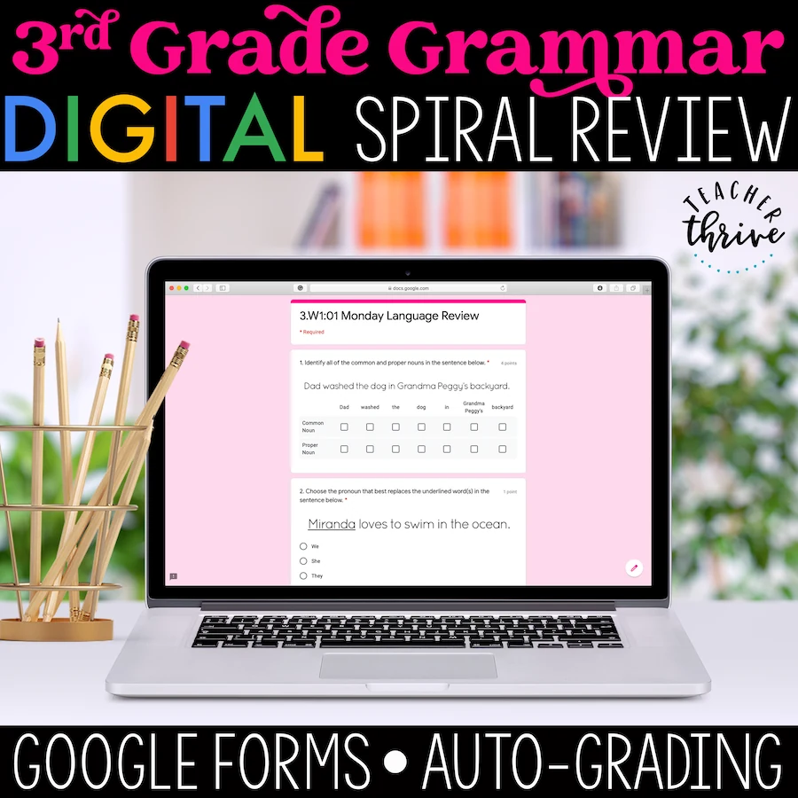 3rd Grade Language Spiral Review [DIGITAL]
