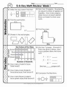 3rd Grade MATH Daily Spiral Review Morning Work [Editable] Test Prep — Image 3
