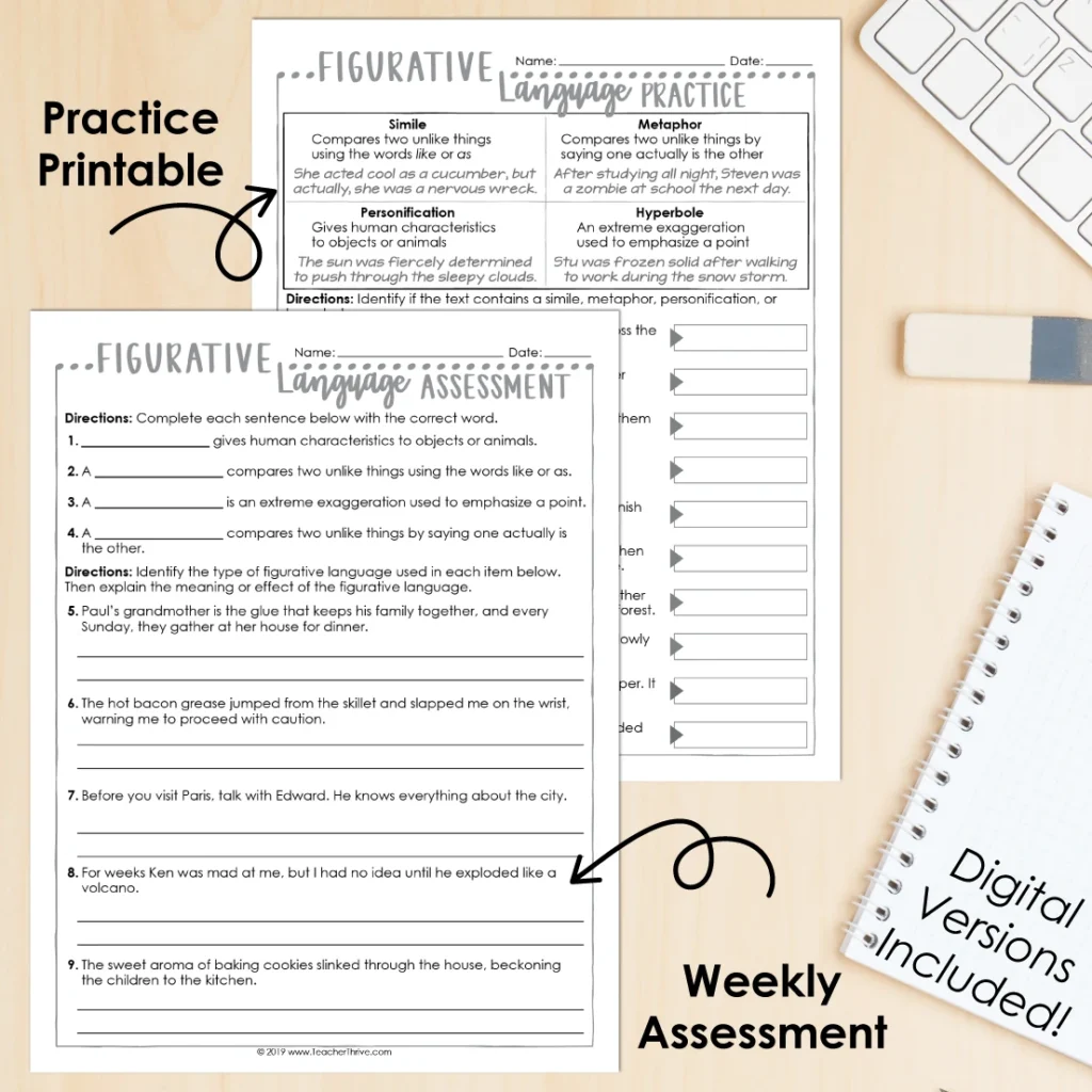 5th Grade Grammar Unit: Figurative Language — Image 2