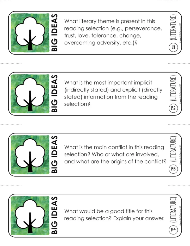 Depth and Complexity  Critical Thinking Task Cards for Literature — Image 4