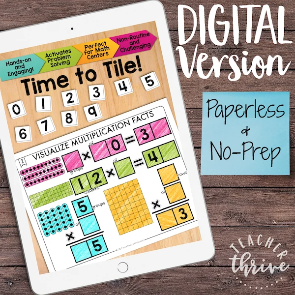 Visualizing Multiplication Facts Math Center Math Tiles — Image 2
