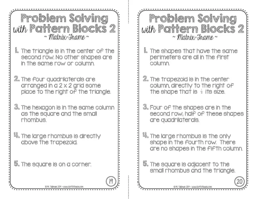Problem Solving with Pattern Blocks 2 Math Centers — Image 3