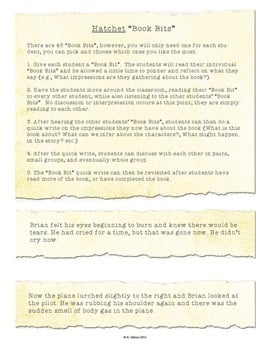 "Book Bits": a Fun Pre-reading Activity for Hatchet — Image 2