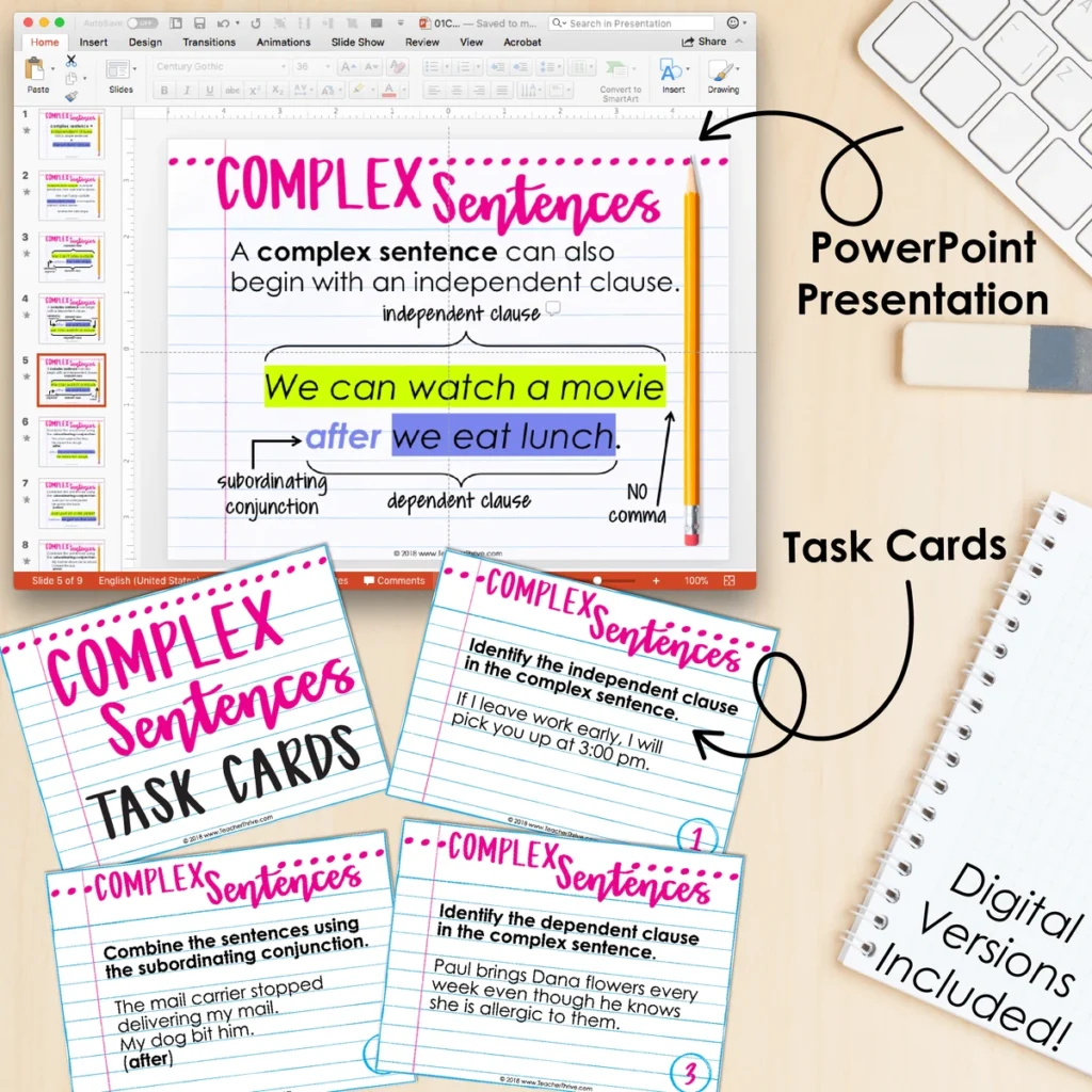 3rd Grade Grammar Unit: Complex Sentences — Image 3