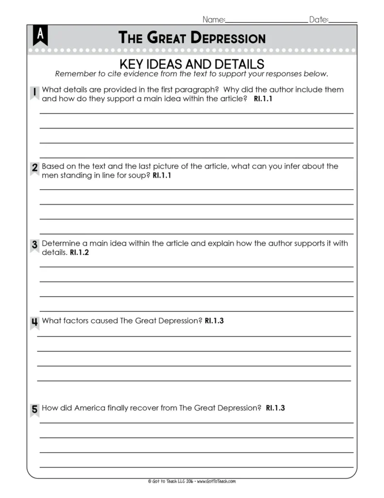 Close Reading and Fluency Practice FDR & The Great Depression — Image 3