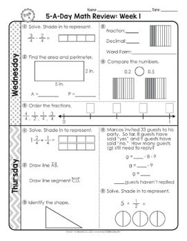 4th Grade Daily MATH Spiral Review Morning Work [Editable] Test Prep — Image 3