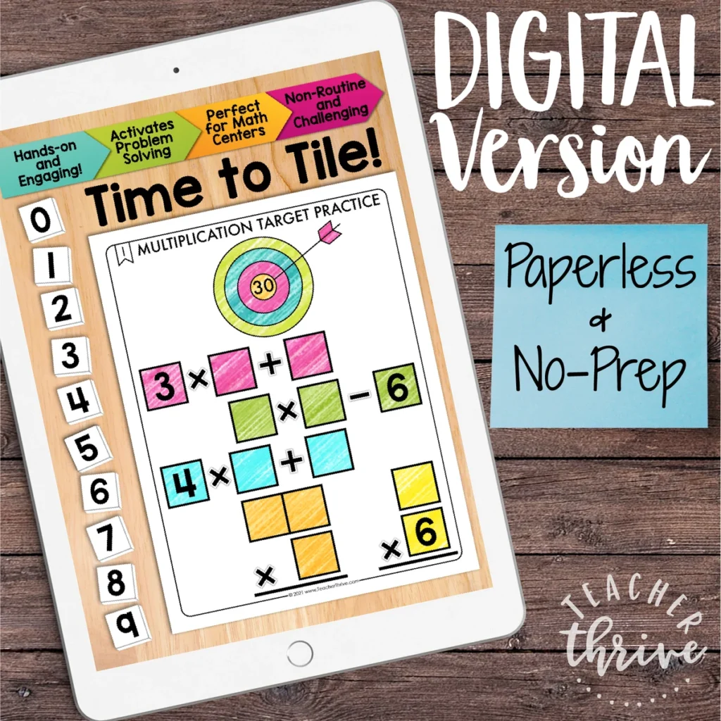 Multiplication Target Practice Math Centers Math Tiles — Image 2