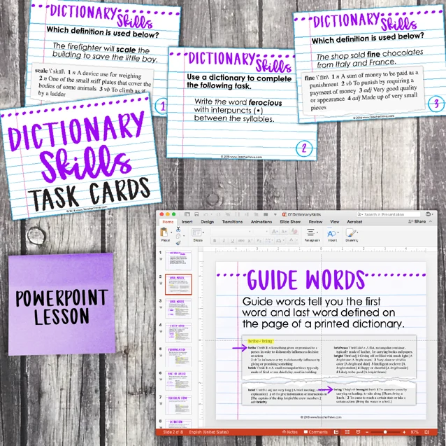 4th Grade Grammar Unit: Dictionary Skills — Image 3