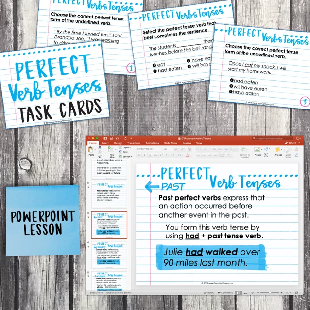 5th Grade Grammar Unit: Perfect Verb Tenses — Image 3