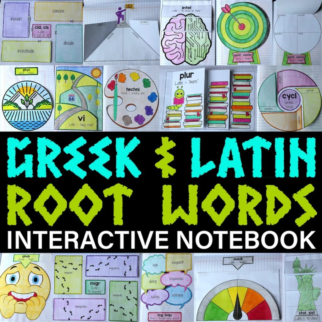 Greek and Latin Roots Morphology Interactive Notebook