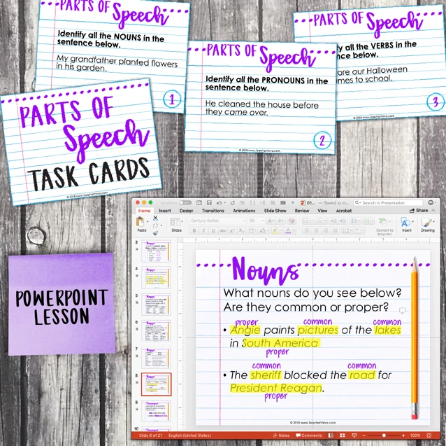 4th Grade Grammar Unit: Parts of Speech — Image 3