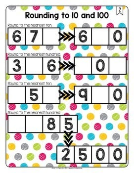 Rounding to 10 and 100 Math Centers Math Tiles — Image 3