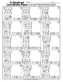 4-Quadrant Coordinate Plane Math Centers Math Tiles — Image 4