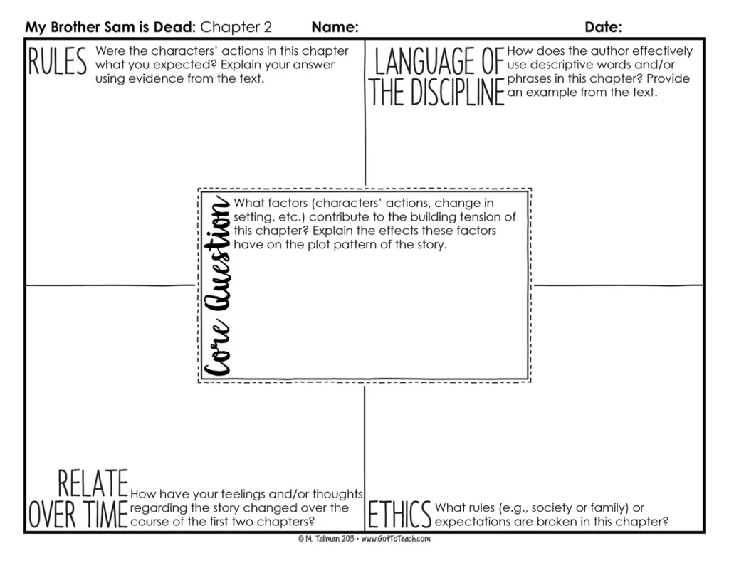 Depth and Complexity Novel Study for My Brother Sam is Dead — Image 4