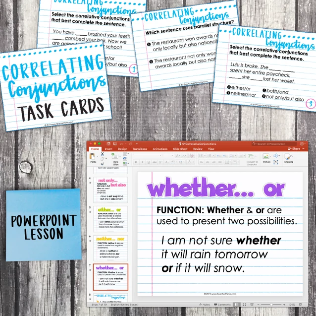 5th Grade Grammar Unit: Correlative Conjunctions — Image 3
