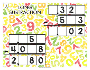 Long Subtraction Math Centers Math Tiles — Image 3